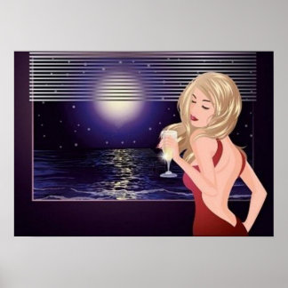 Sipping in the Moonlight Away - Poster