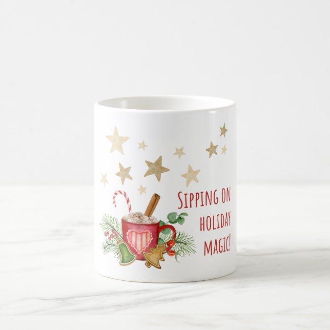 Sipping on Holiday Mug – Cosy Christmas Coffee Mug (Center)