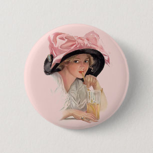 Sipping Soda 6 Cm Round Badge