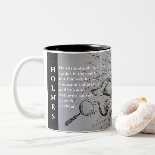 Sir Arthur Conan Doyle Mug with quote (With Donut)
