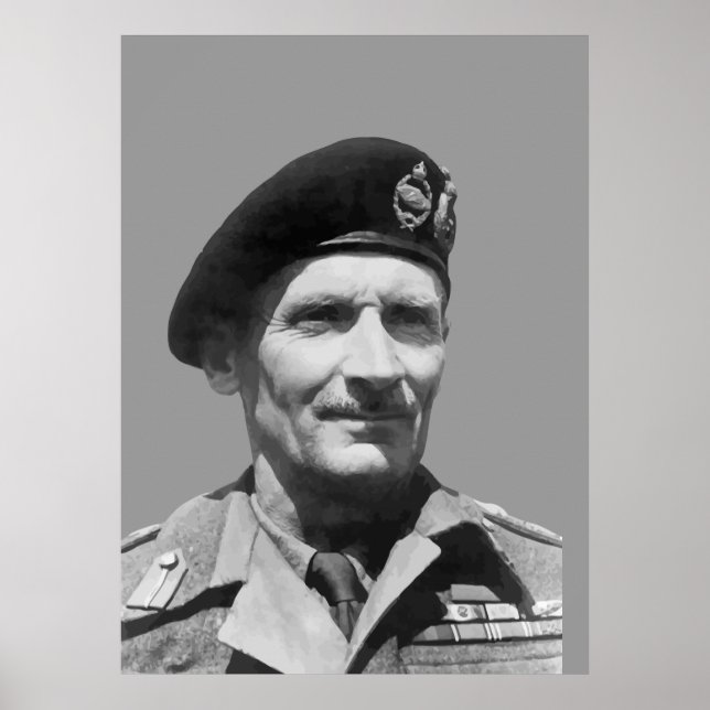 Sir Bernard Law Montgomery Poster (Front)
