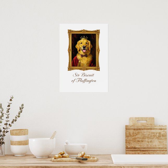 Sir Biscuit of Fluffington Poster (Kitchen)