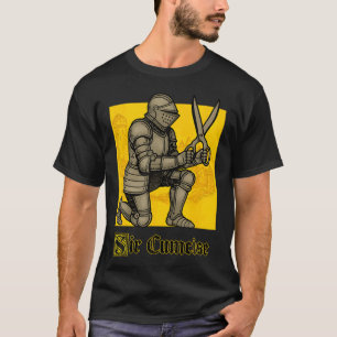 Sir Cumcise Knight Holding Scissors Medieval - cla T-Shirt