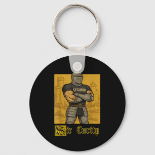 Sir Curity Funny Security Pun Knight Medieval Meme Key Ring