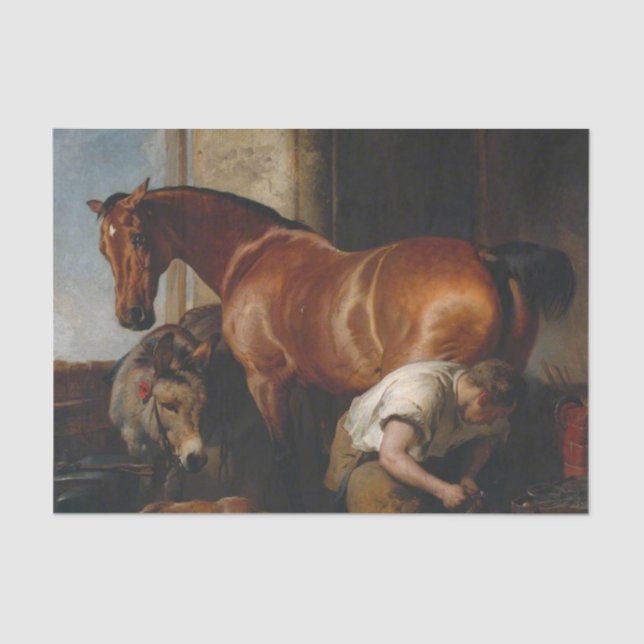 Sir Edwin Henry Landseer | Shoeing Tissue Paper (Front)