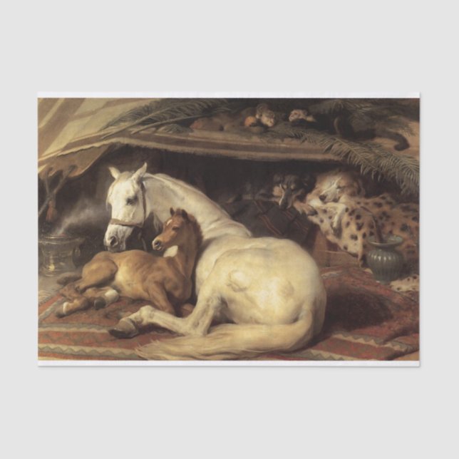 Sir Edwin Henry Landseer | The Arab Tent Tissue Paper (Front)