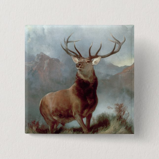 Sir Edwin Landseer | Monarch of the Glen, 1851 15 Cm Square Badge (Front)