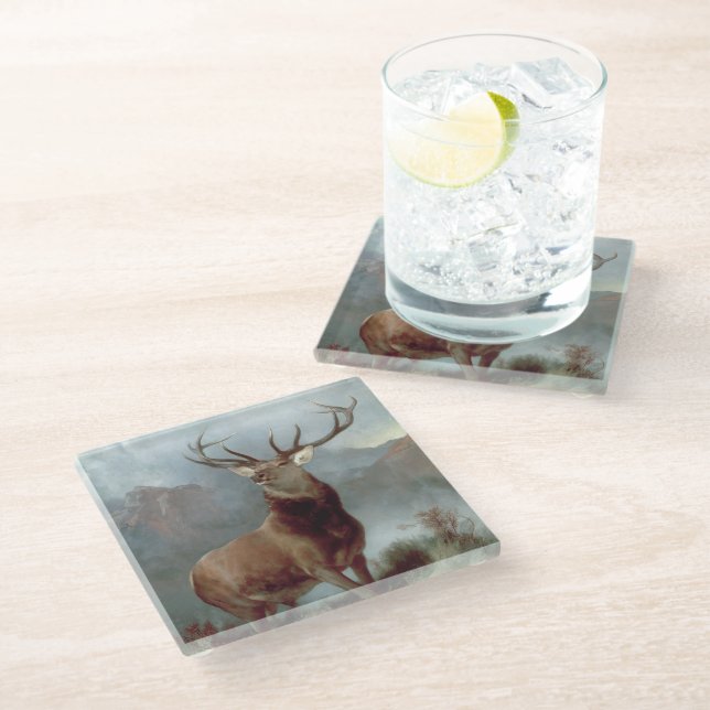 Sir Edwin Landseer | Monarch of the Glen, 1851 Glass Coaster (Angled)