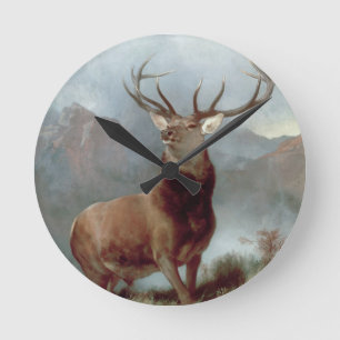 Sir Edwin Landseer   Monarch of the Glen, 1851 Round Clock