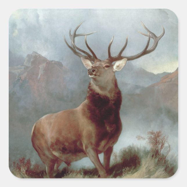 Sir Edwin Landseer | Monarch of the Glen, 1851 Square Sticker (Front)