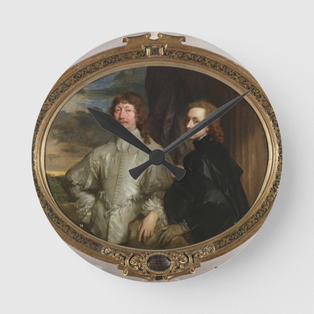 Sir Endymion Porter (1587-1649) and the Artist, c. Round Clock (Front)