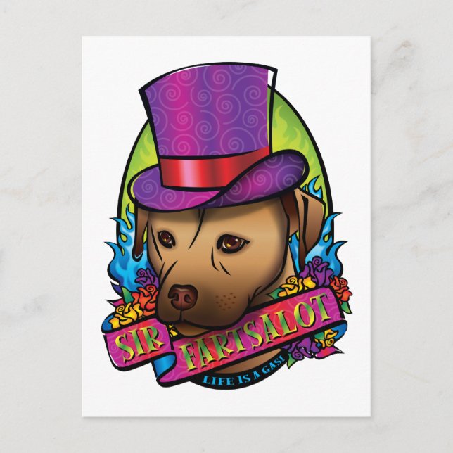 Sir Fartsalot Postcard (Front)