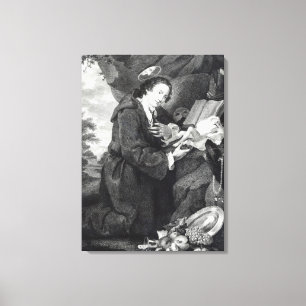 Sir Francis Dashwood  worshipping Venus Canvas Print