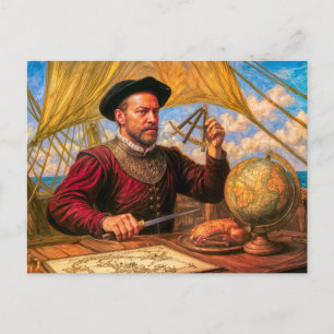 Sir Francis Drake Maritime Portrait Postcard