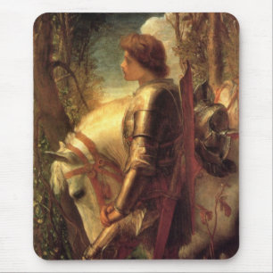 Sir Galahad (Arthurian Knight of the Round Table) Mouse Mat