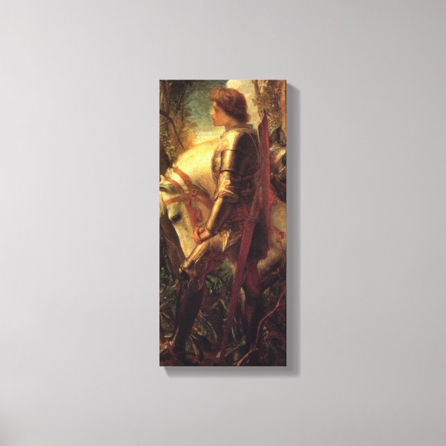 Sir Galahad (by George Frederick Watts) Canvas Print (Front)