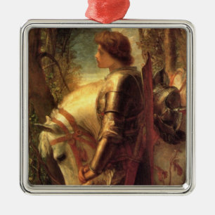 Sir Galahad (by George Frederick Watts) Metal Tree Decoration