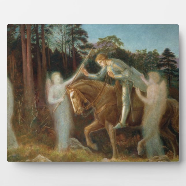 Sir Galahad, c.1894 (oil on canvas) Plaque (Front)