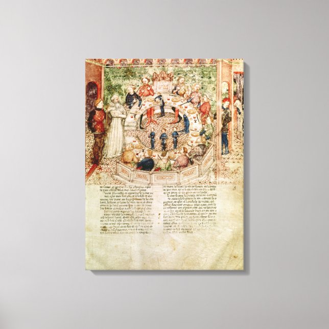 Sir Galahad is Welcomed to the Round Table Canvas Print (Front)