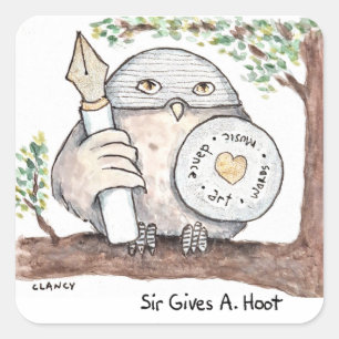 Sir Gives A Hoot sticker