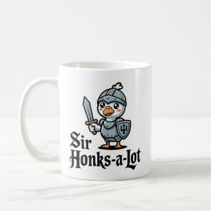 Sir Honks-A-Lot Funny Goose Knight Coffee Mug