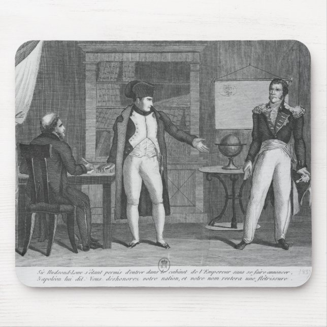 Sir Hudson Lowe comming in the study of Napoleon Mouse Mat (Front)