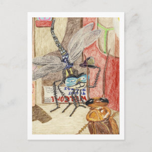 Sir Humphrey The Dragonfly Detective Postcard