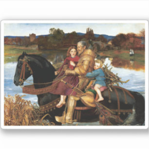 Sir Isumbras at the Ford c. 1857 by John Millais
