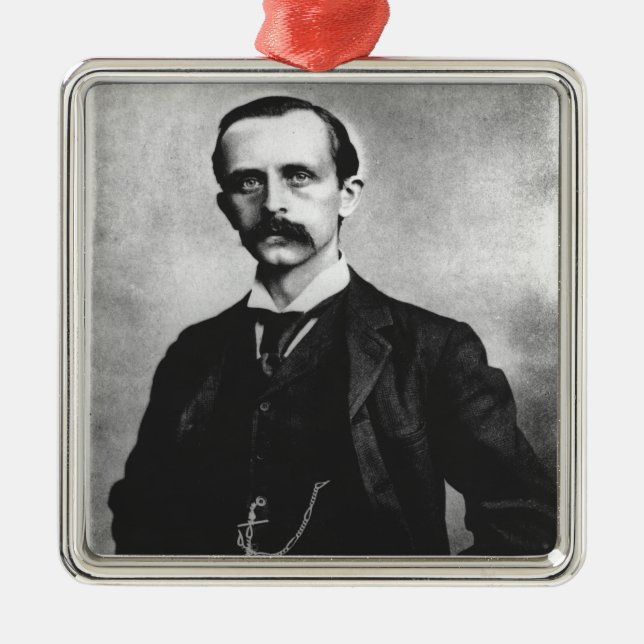 Sir James Matthew Barrie Metal Tree Decoration (Front)