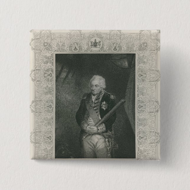 Sir John Jervis in 1795 15 Cm Square Badge (Front)