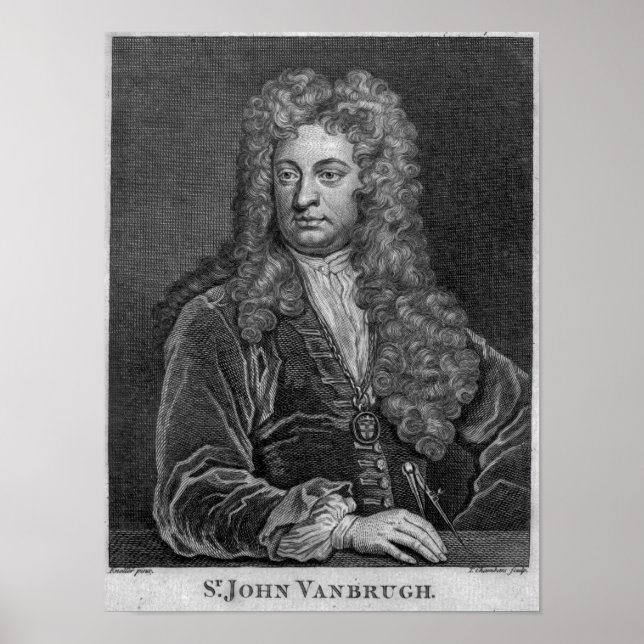 Sir John Vanbrugh, engraved by Thomas Chambars Poster (Front)
