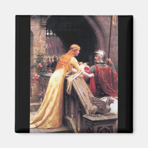 Sir Lancelot and Guinevere on the Stairs Magnet