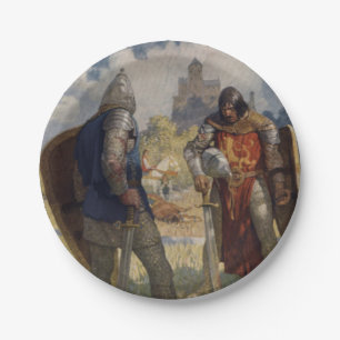 Sir Launcelot du Lake, Knight of the Round Table Paper Plate