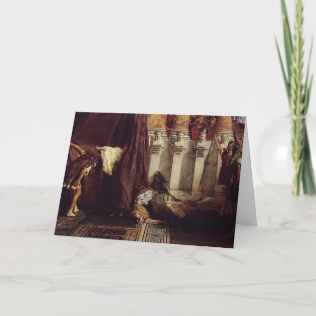 Sir Lawrence Tadema: Ave Caesar! Io Saturnalia! Card (Front)
