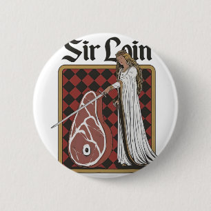 Sir Loin Tarot Cart 6 Cm Round Badge
