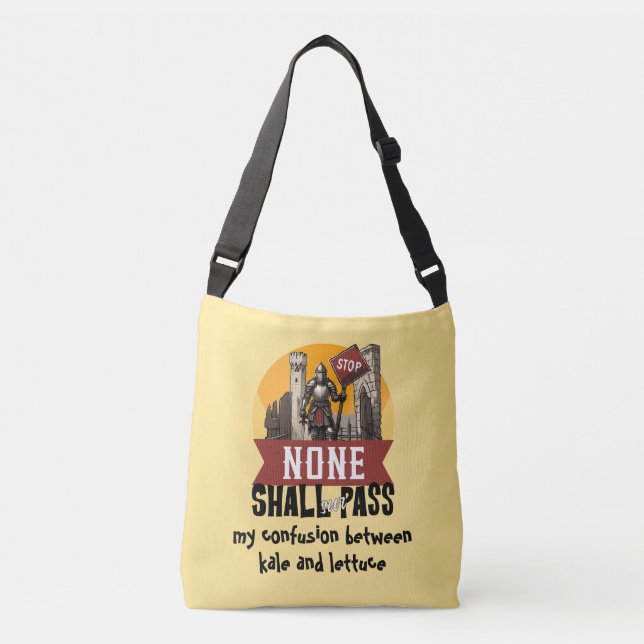 Sir NONE-A-Lot's Clueless Grocery Quest  Crossbody Bag (Front)