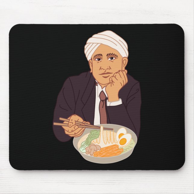 Sir Raman Ramens Sticker  Mouse Mat (Front)