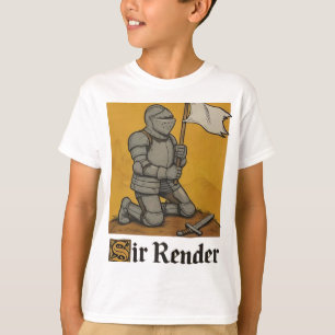 Sir Render Mediaeval Soldier Holding White Flag Fu T-Shirt
