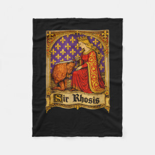Sir Rhosis Mediaeval Pun Meme Funny Liver Fleece Blanket
