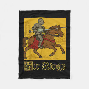 Sir Ringe Knight Vintage Pun Fleece Blanket
