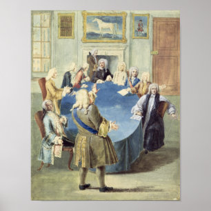 Sir Robert Walpole addressing his cabinet Poster
