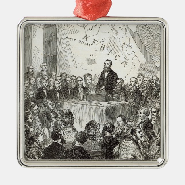 Sir Samuel Baker Metal Tree Decoration (Front)