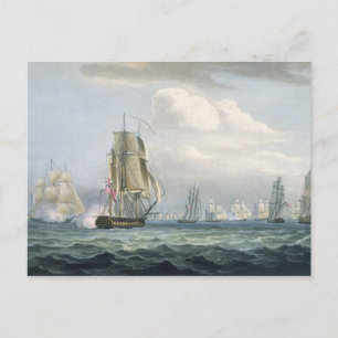 Sir Sidney Smith's (1764-1840) Squadron engaging a Postcard