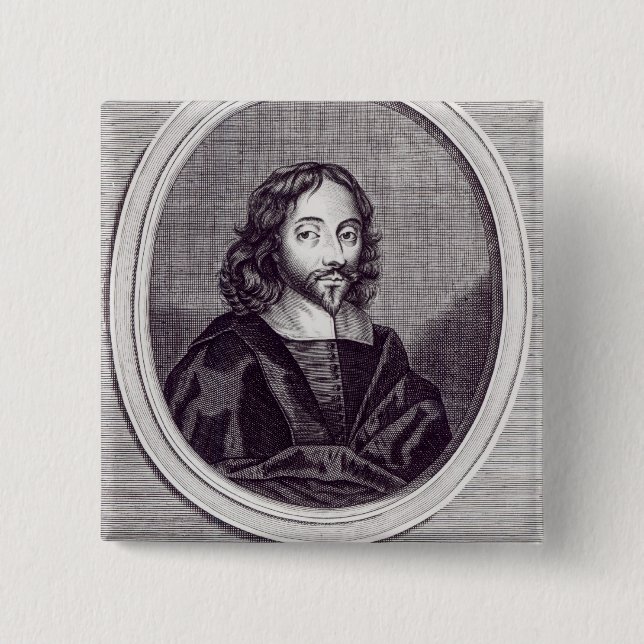 Sir Thomas Browne , engraved by Frederick 15 Cm Square Badge (Front)