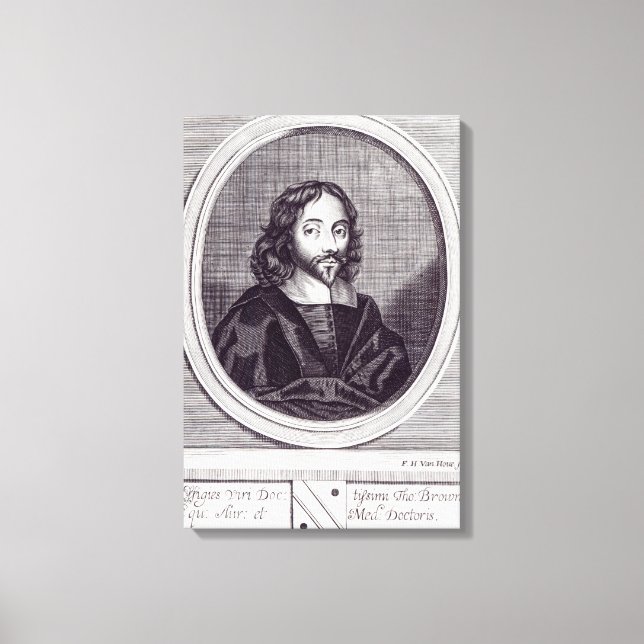 Sir Thomas Browne , engraved by Frederick Canvas Print (Front)