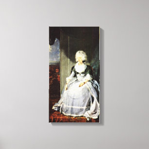 Sir Thomas Lawrence - Queen Charlotte(portrait) Canvas Print