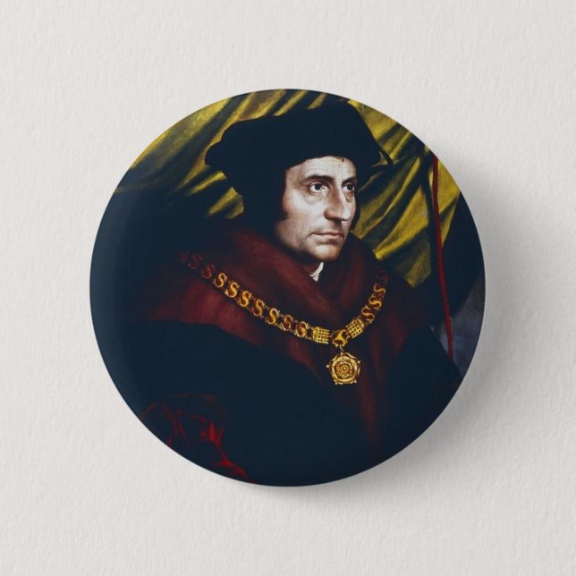 Sir Thomas More 6 Cm Round Badge (Front)
