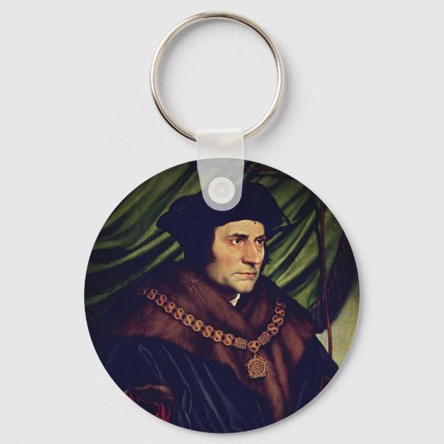 Sir Thomas More - by Hans Holbein, the Younger Key Ring (Front)