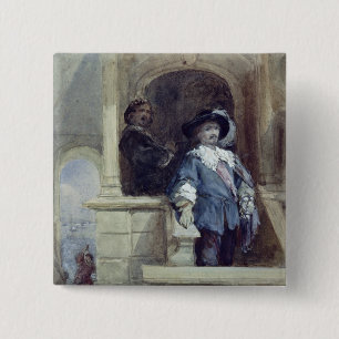 Sir Thomas Wentworth and John 15 Cm Square Badge