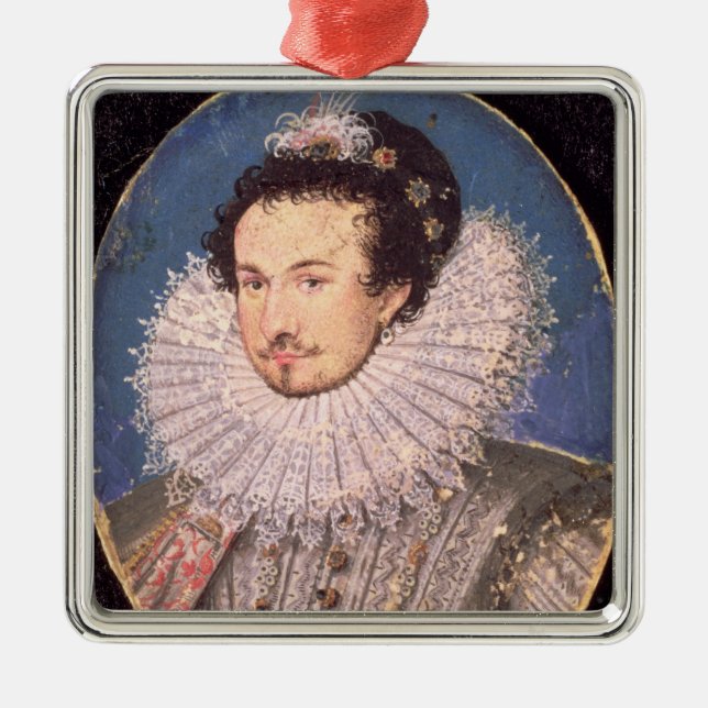 Sir Walter Raleigh Metal Tree Decoration (Front)